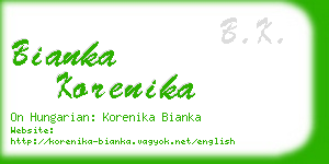 bianka korenika business card